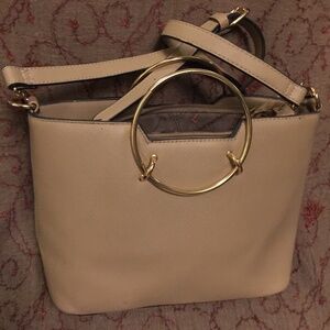 Beige versatile pocketbook purse handbag